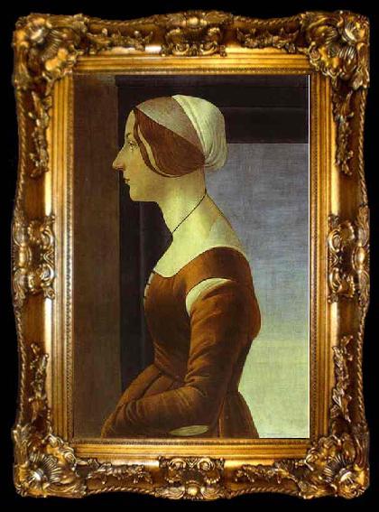 framed  Sandro Botticelli Portrait of a Woman, ta009-2